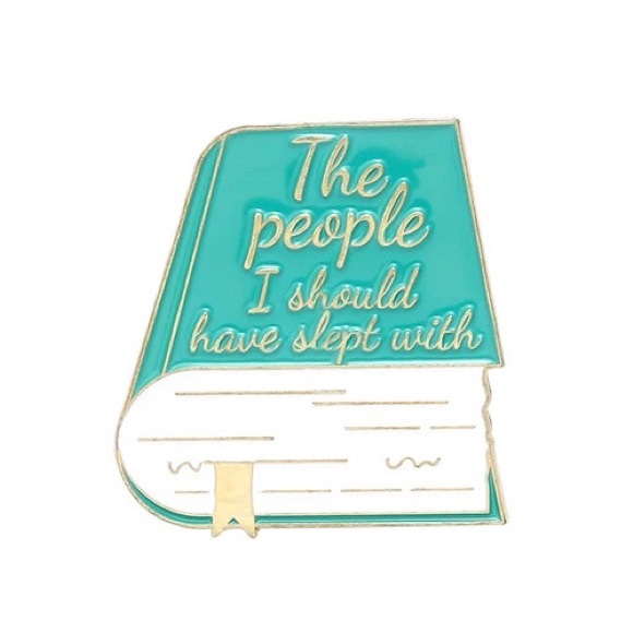 Funny “The People I Should Have Slept With” Book Metal Enamel Pin Brooch - Picture 1 of 9